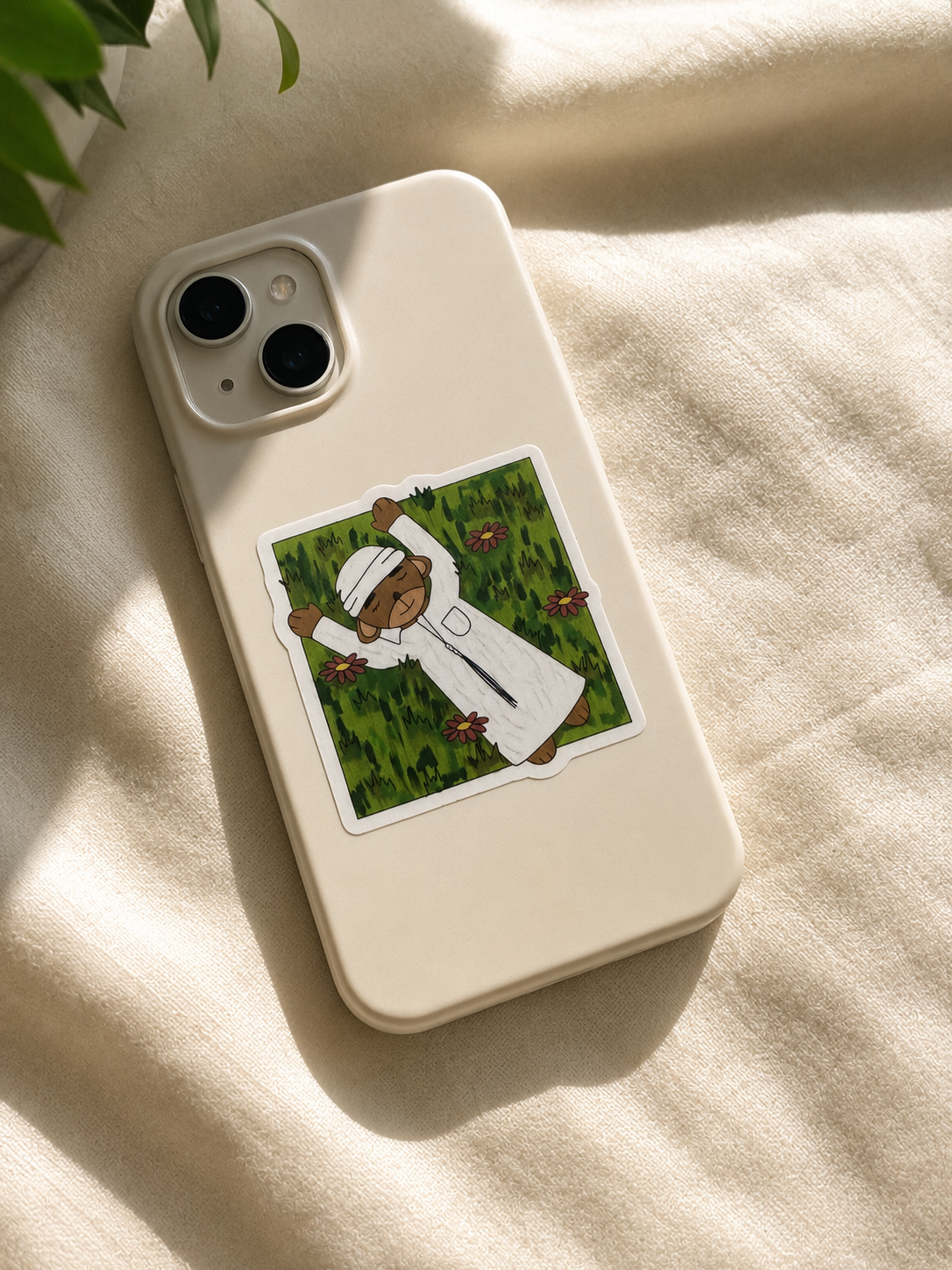 Teddy Bear Resting Sticker