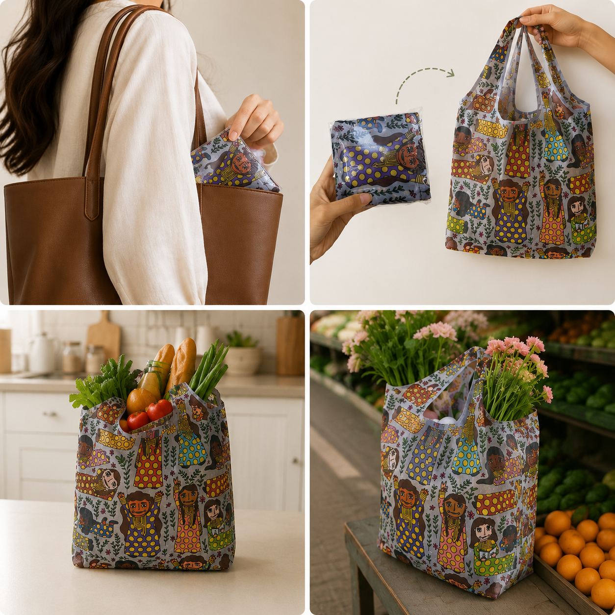Emirati Girls Shopping Foldable Bag