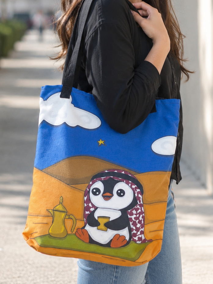 Penguin in The Desert Tote Bag (Once Sold Out, Gone Forever)