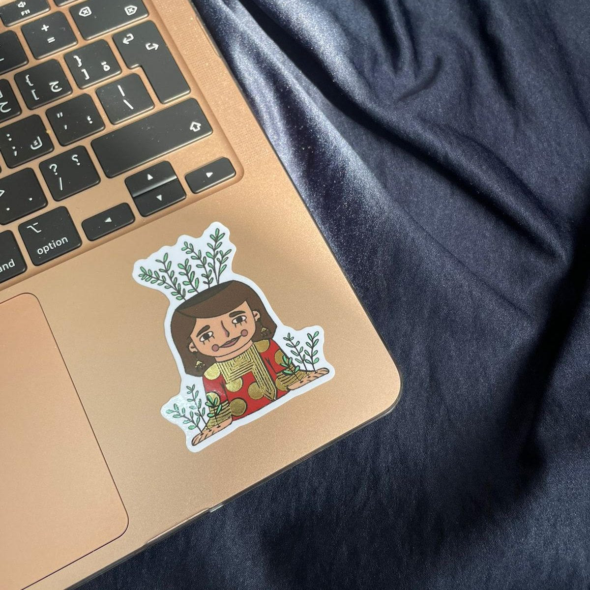 Red Plant Girl Sticker
