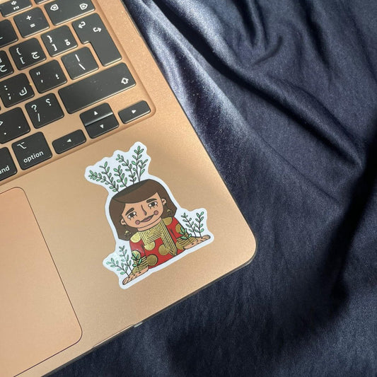 Red Plant Girl Sticker